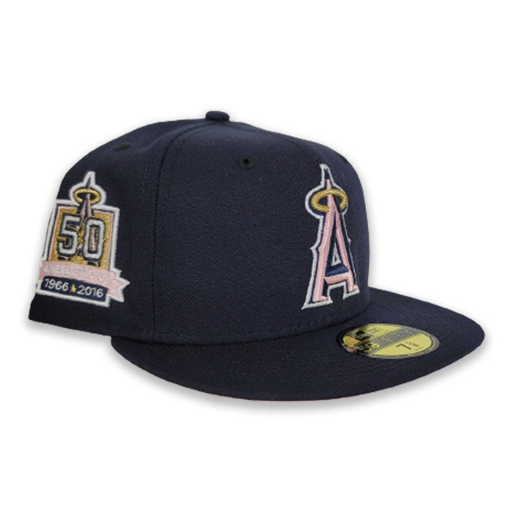 Los Angeles Angels New Era Beach Kiss 59FIFTY Fitted Hat - Light Blue/Navy