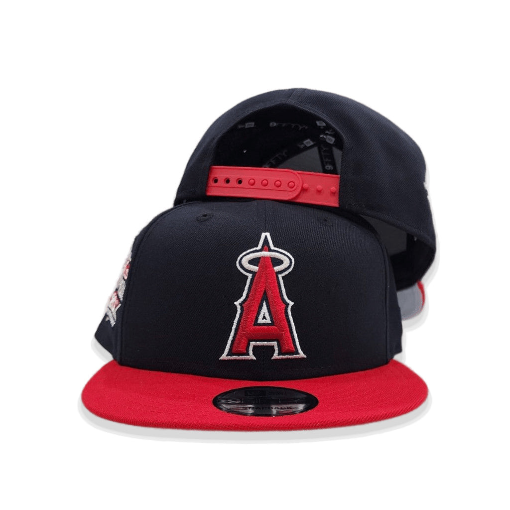 New Era 9Fifty Los Angeles Angels Team Script Snapback Hat Red Dark Navy -  Billion Creation