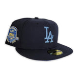 Navy Blue Los Angeles Royal Blue Bottom 50th Anniversary Side Patch New Era 59Fifty Fitted