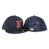 Navy Blue Mesh Boston Red Sox New Era 59FIFTY Fitted