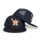 Navy Blue Mesh Houston Astros New Era 59FIFTY Fitted