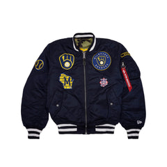 Navy Blue Milwaukee Brewers Alpha Industries X New Era Reversible MA-1 –  Exclusive Fitted Inc.