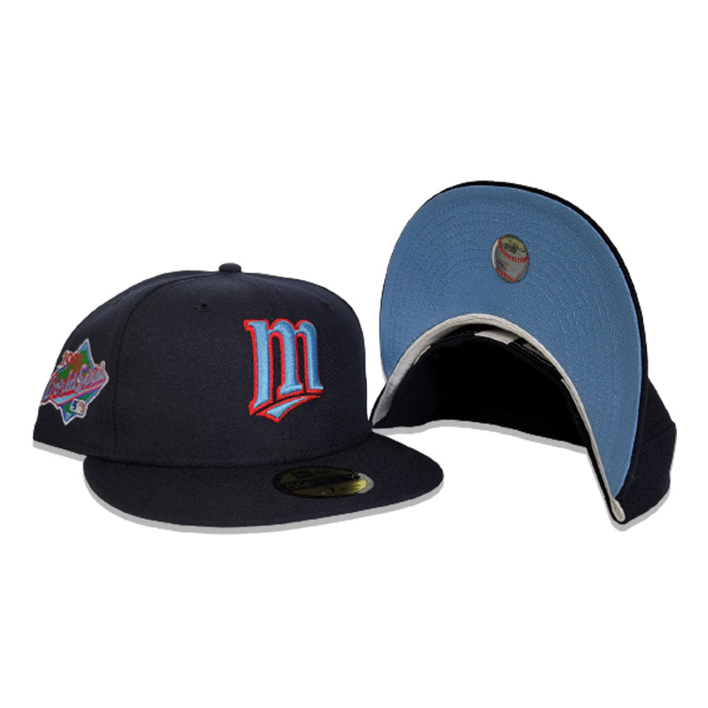 Minnesota Twins New Era 7 1/2 Hat Cap 1991 World Series Patch 59/50 Fitted