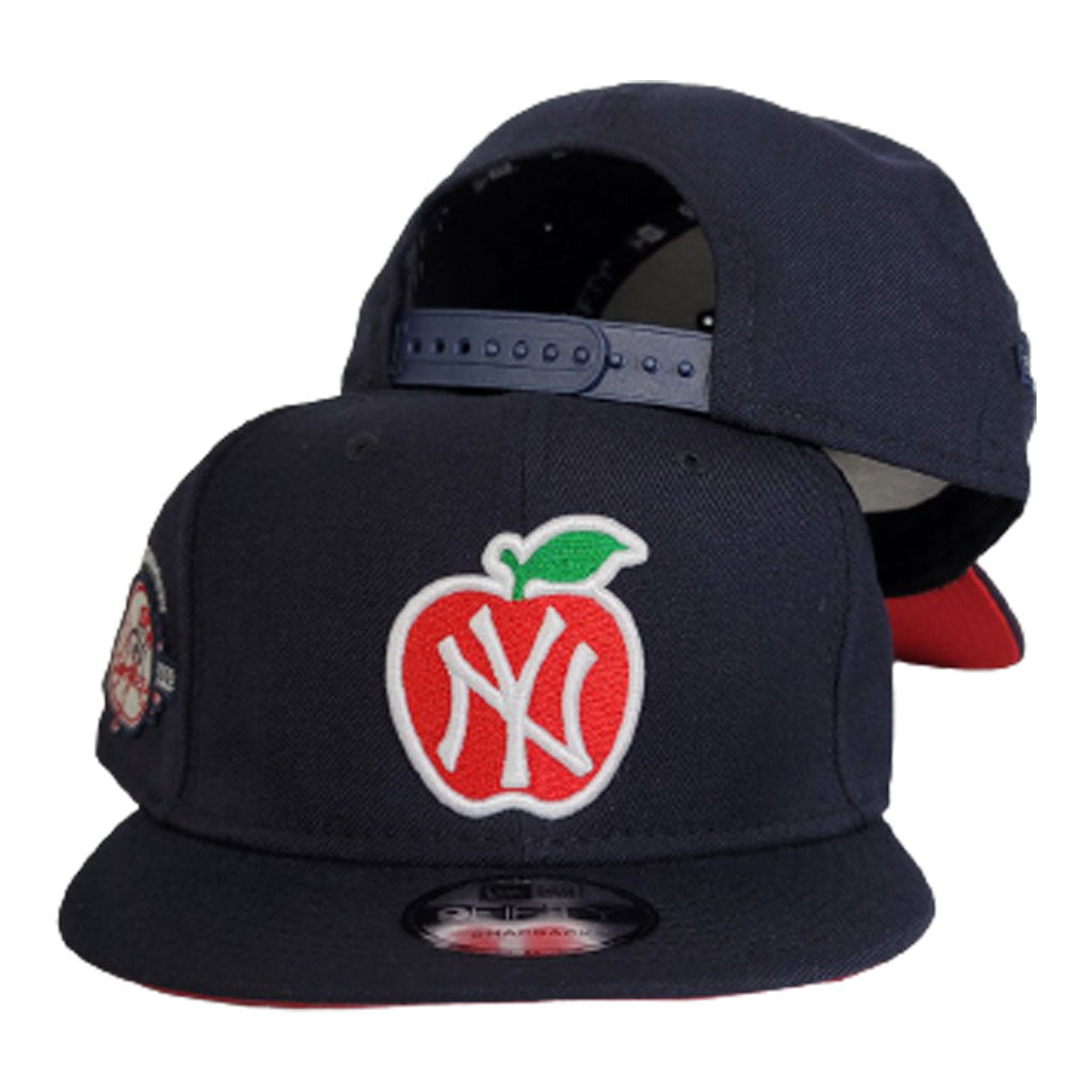 Navy Blue New York Yankees 100th Anniversary Big Apple Red Bottom New Era 9Fifty Snapback