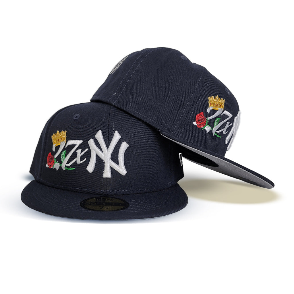 Navy Blue New York Yankees 27X World Series Champions Crown New Era 59FIFTY Fitted 71/8