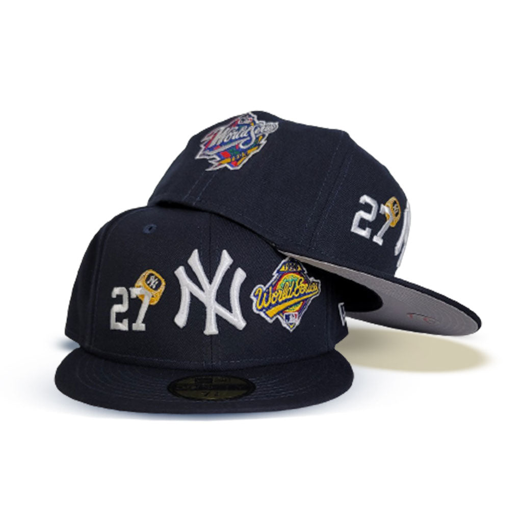 7 7/8 - New York NY Yankees 98 WS Sky Blue Crown Grey UV New Era