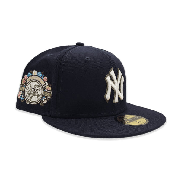 Navy Blue New York Yankees Botanical 100th Anniversary Side Patch Gree ...