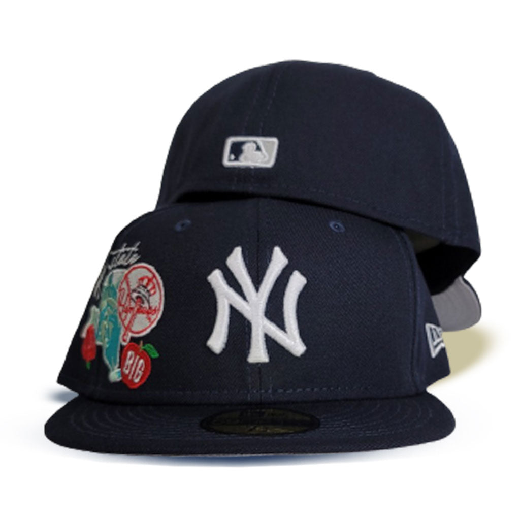 New York Yankees All Over World Series Patches Fitted  Yankees Multi World  Series Patches 59Fifty 
