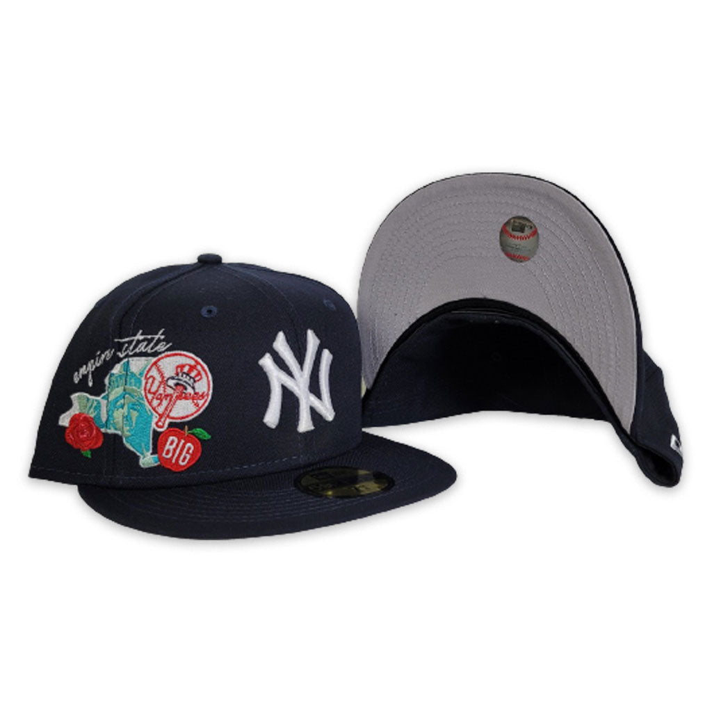 Navy Blue New York Yankees City Patch Gray Bottom New Era 59FIFTY Fitted 8