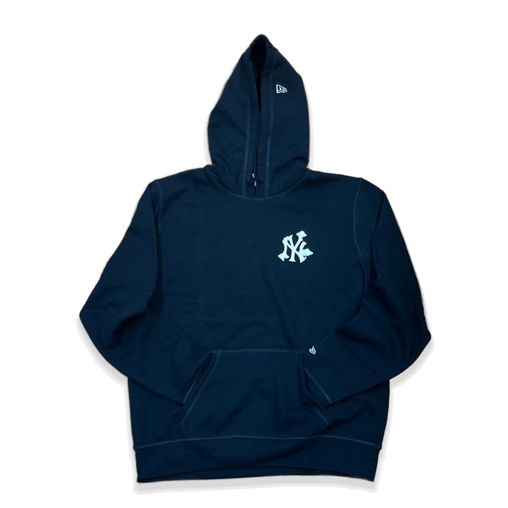 Exclusive Fitted Navy Blue New York Yankees Clouds New Era Hoodie L