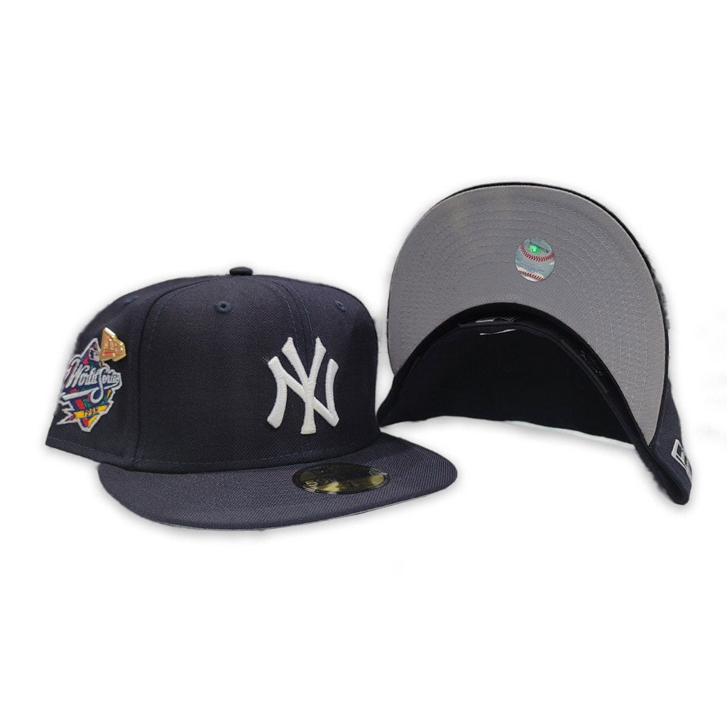 Navy Blue New York Yankees Gray Bottom 1998 World Series Side Patch 5 –  Exclusive Fitted Inc.