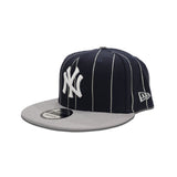 Navy Blue New York Yankees Gray Visor Gray Bottom Pinstripe New Era 9Fifty Snapback