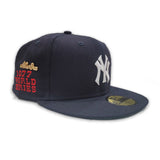 Navy Blue New York Yankees Green Bottom 1977 World Series Side Patch "59FIFTY DAY" New Era 59Fifty Fitted