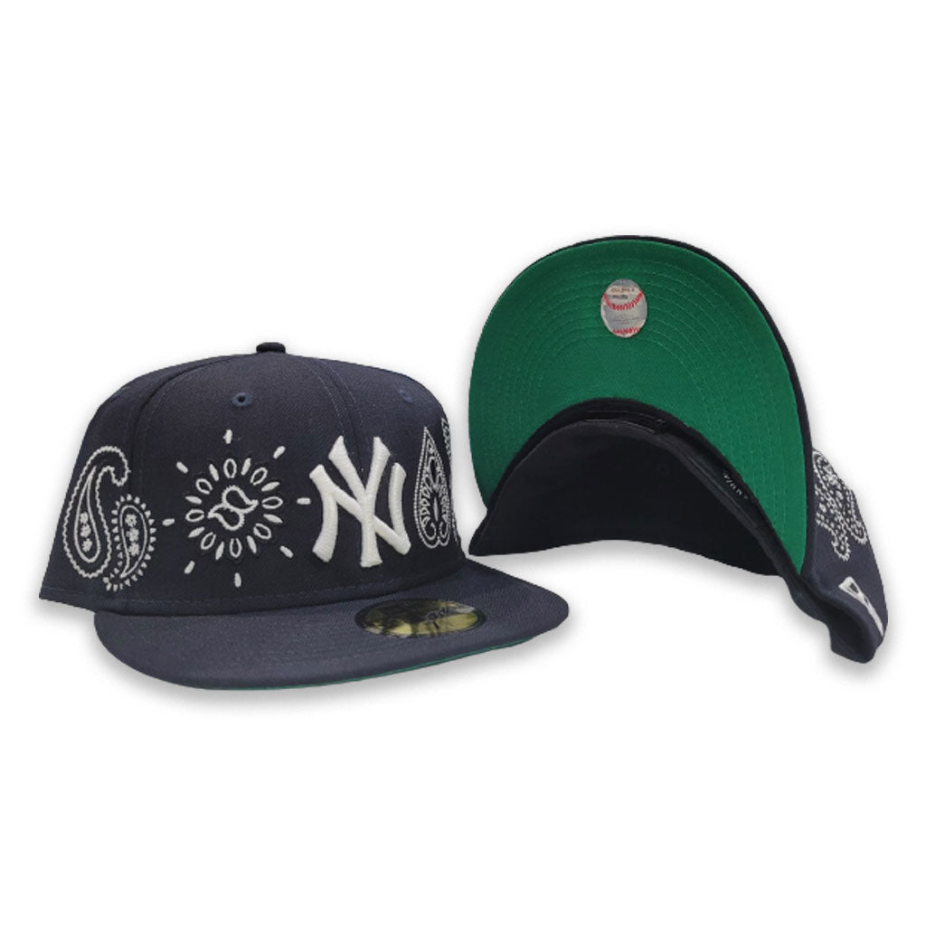 Men's New Era Light blue/navy York Yankees Green Undervisor 59FIFTY Fitted Hat