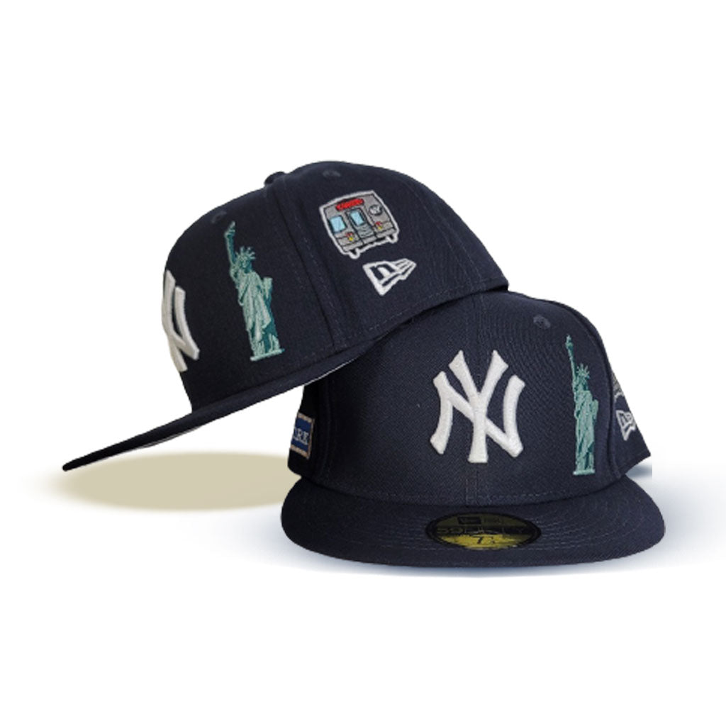 New Era New York Yankees Fitted Grey Bottom Navy Blue – FCS Sneakers