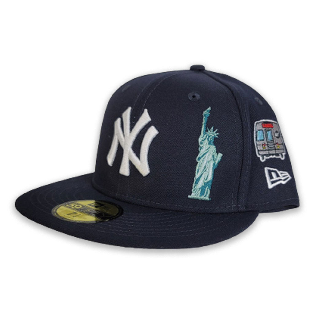 NEW YORK YANKEES (NAVY) SKY BLUE UNDERVISOR NEWERA 59FIFTY FITTED –