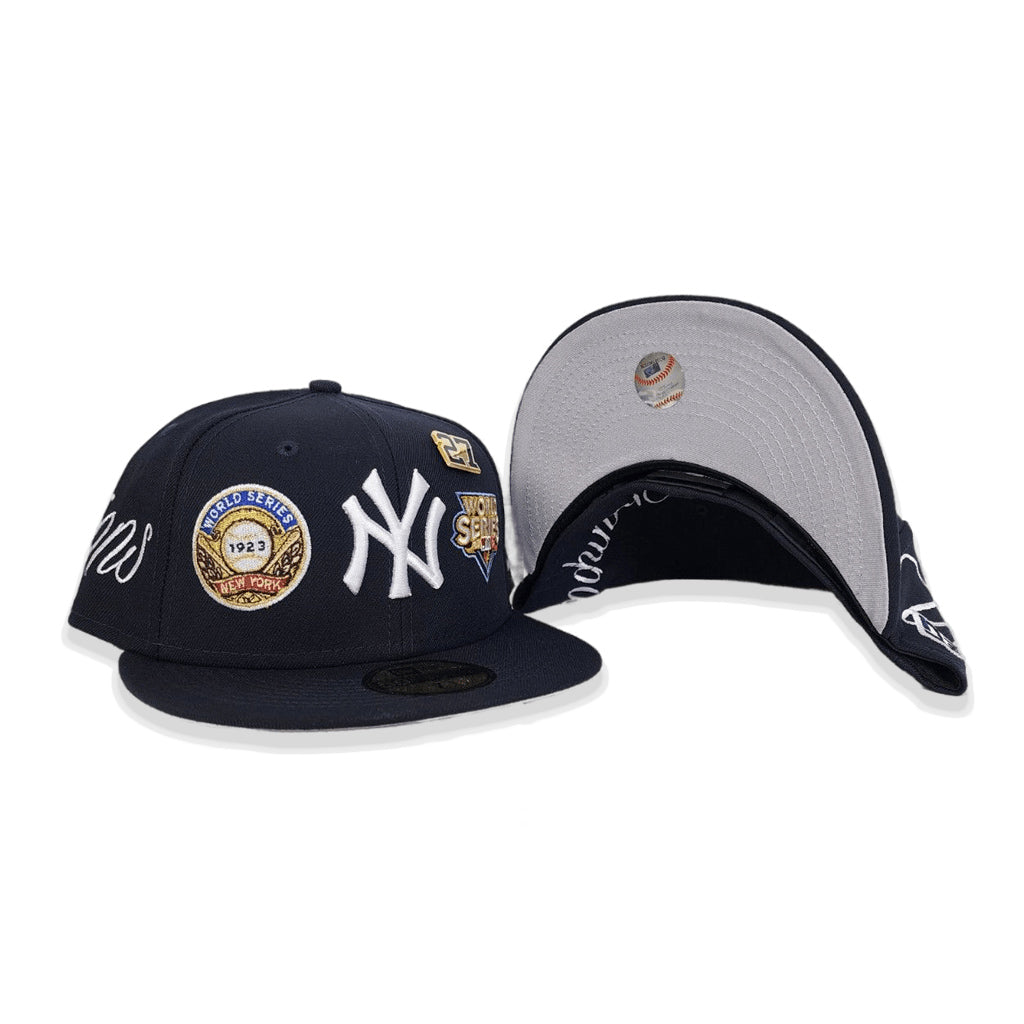 Brown New York Yankees Grey Bottom 27X Champions Side patch New Era 59Fifty  Fitted