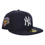 Navy Blue New York Yankees Icy Blue Bottom 2000 World Series New Era 59Fifty Fitted