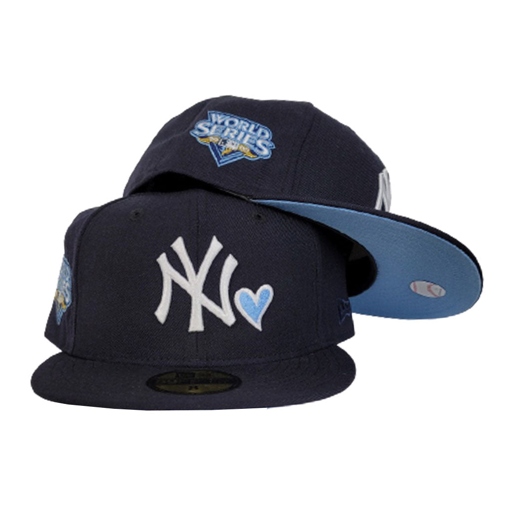 Navy Blue New York Yankees Icy Blue Bottom 2009 World Series New Era 59Fifty Fitted