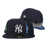 Navy Blue New York Yankees Icy Blue Bottom Statue of Liberty New Era 59Fifty Fitted
