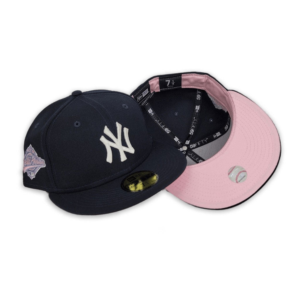 Navy Blue New York Yankees Pink Bottom 1996 World Series New Era 59FIFTY Pop Sweat Fitted 8