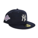 Navy Blue New York Yankees Pink Bottom 1996 World Series New Era 59Fifty Pop Sweat Fitted