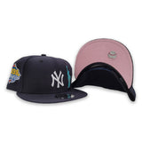 Navy Blue New York Yankees Pink Bottom 1999 World Series Side Patch New Era 9Fifty Snapback