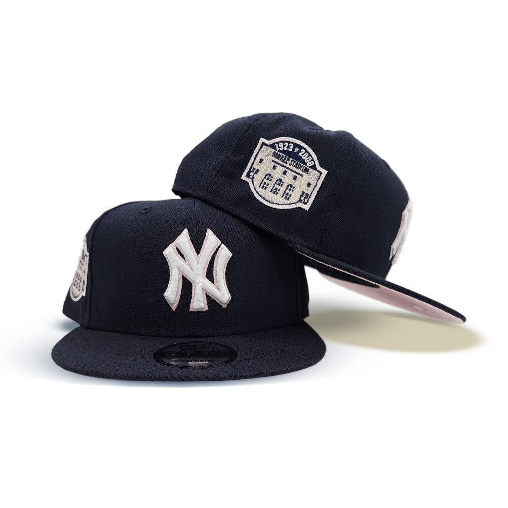 Navy Blue New York Yankees Pink Bottom Yankee Stadium Side Patch New E –  Exclusive Fitted