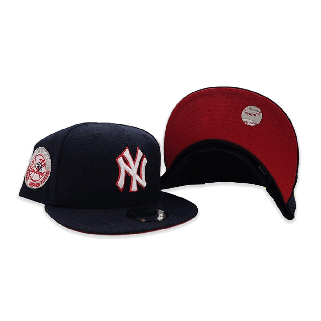 Navy Blue New York Yankees Red Bottom 27X World Series Titles Side