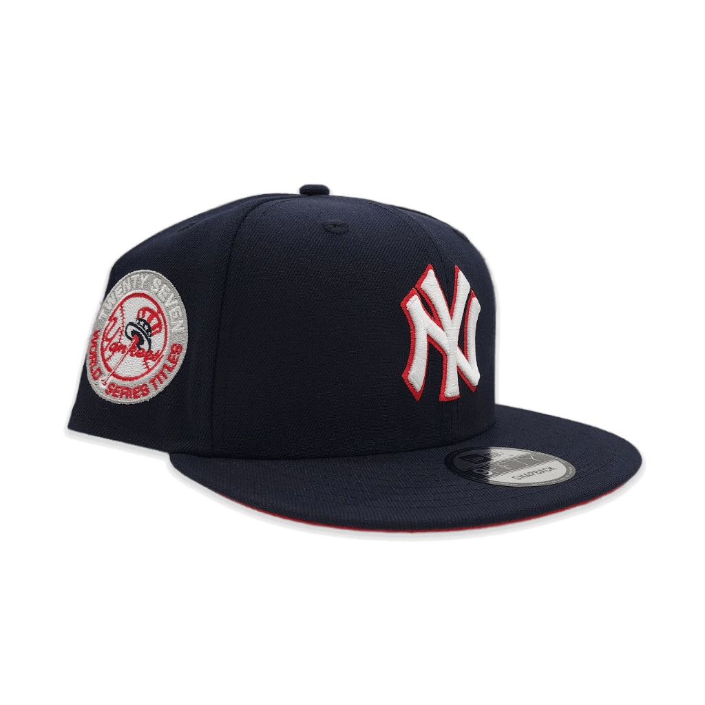 Navy Blue New York Yankees Red Bottom 27X World Series Titles Side