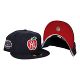 Navy Blue New York Yankees Red Bottom Subway Series Big Apple New Era 59Fifty Fitted