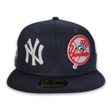Navy Blue New York Yankees Team Patch Pride New Era 59fifty Fitted