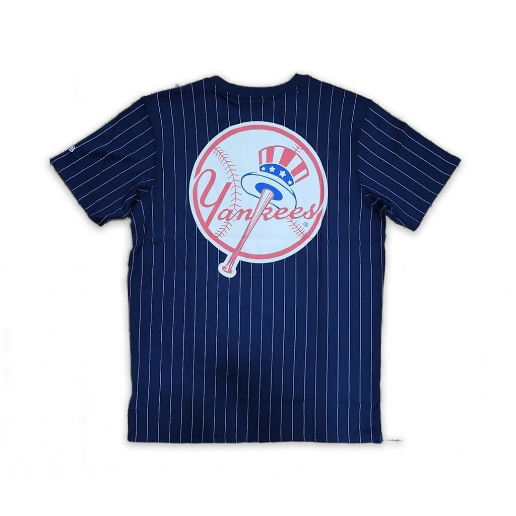 Exclusive Fitted Navy Blue New York Yankees Gray Pinstripe New Era Short Sleeve T-Shirt XL