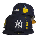 Navy Blue New York Yankees Yellow Bottom 1996 World Series Statue of Liberty New Era 59Fifty Fitted