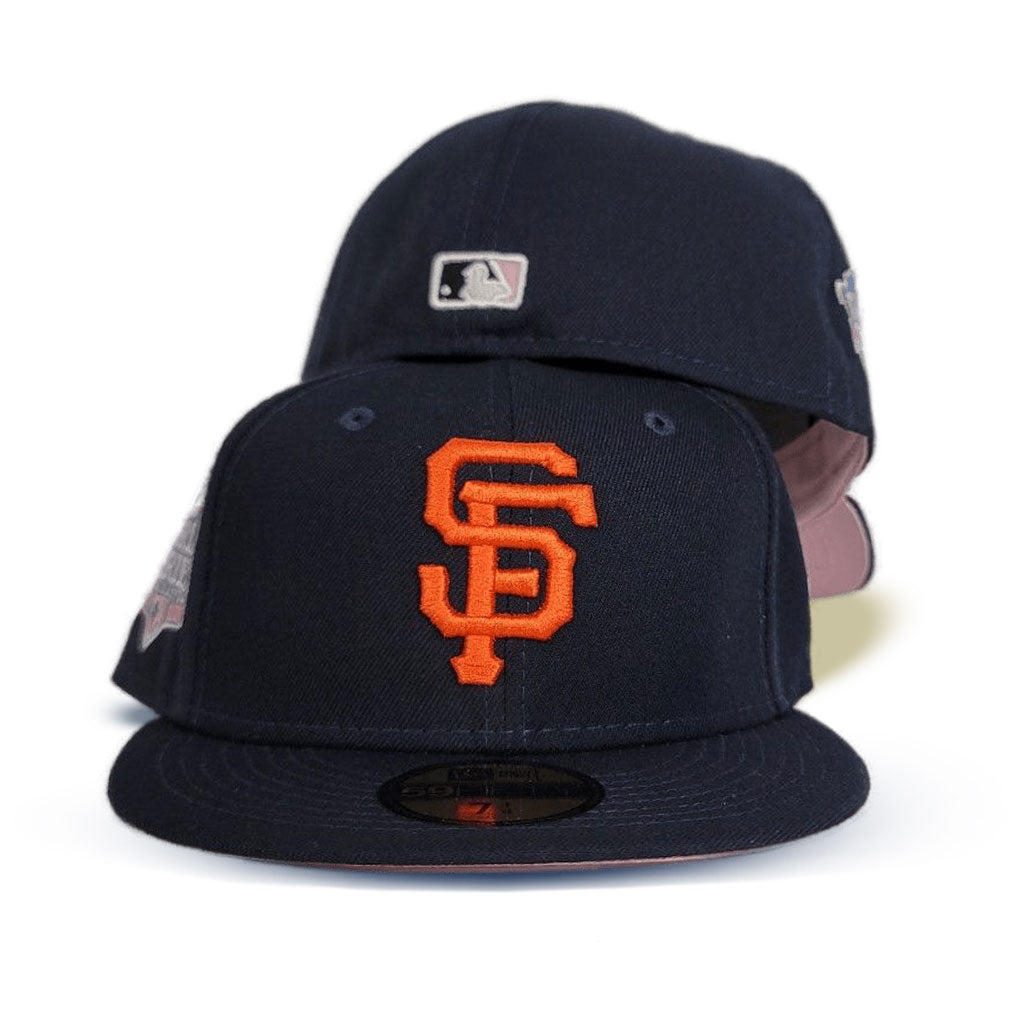 Navy Blue San Francisco Giants Pink Bottom 2012 World Series New Era 59Fifty Pop Sweat Fitted