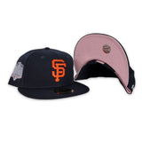 Navy Blue San Francisco Giants Pink Bottom 2012 World Series New Era 59Fifty Pop Sweat Fitted