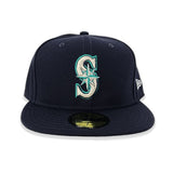 Navy Blue Seattle Mariners Gray Bottom New Era 59Fifty Fitted