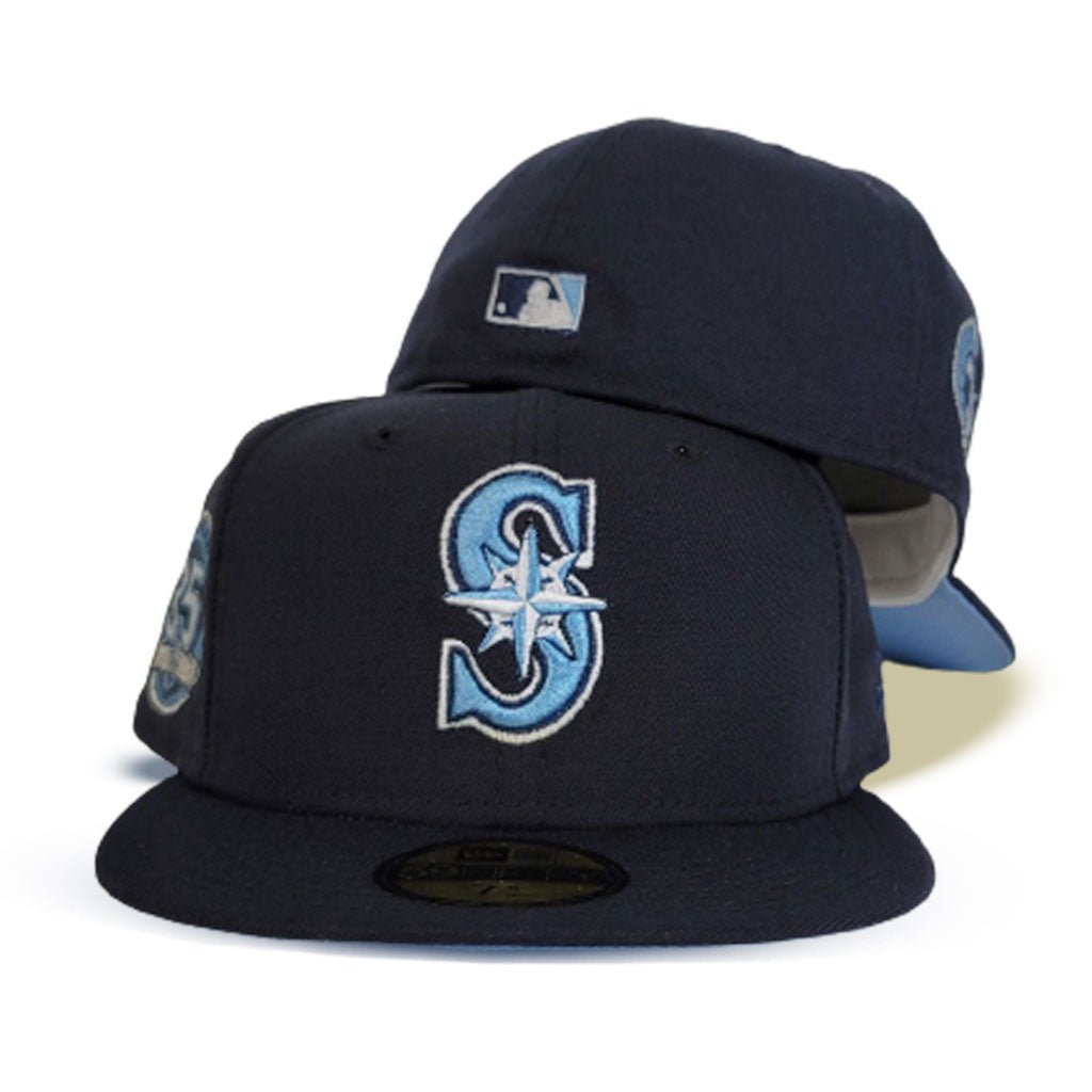 Navy Blue Seattle Mariners Icy Blue Bottom 35th Anniversary Side Patch New  Era 59Fifty Fitted