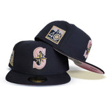 Product - Navy Blue Seattle Mariners Pink Bottom 40th Anniversary Side Patch New Era 59Fifty Fitted