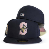 Navy Blue Seattle Mariners Pink Bottom 40th Anniversary Side Patch New Era 59Fifty Fitted