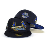 Navy Blue St. Louis Cardinals Royal Blue Bottom 125th Anniversary Side Patch New Era 59Fifty Fitted