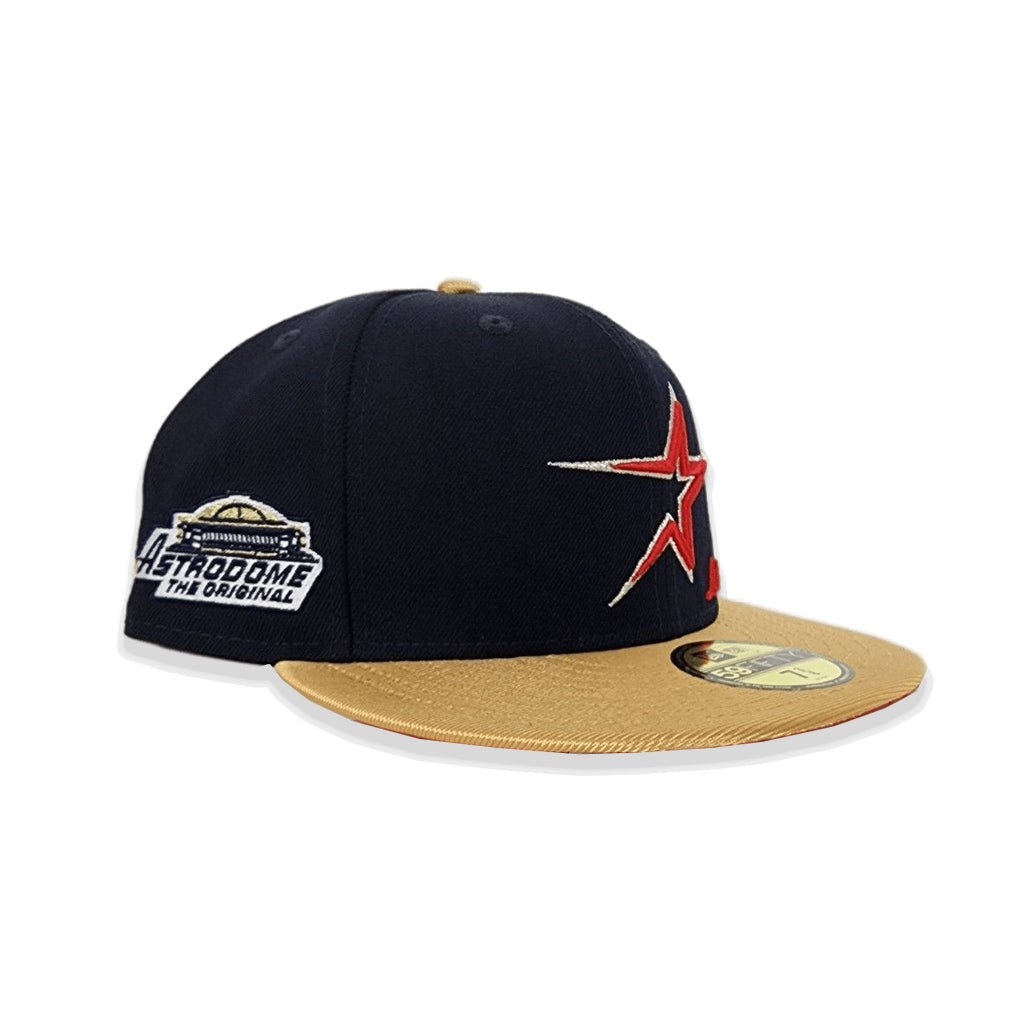 Stone Trucker Houston Astros Red Visor Dark Green Bottom Astrodome Side Patch New Era 59FIFTY Fitted 67/8
