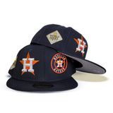 Navy Blue Houston Astros Team Patch Pride New Era 59fifty Fitted