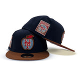 Navy New York Mets Toast Visor Red Bottom 25th Anniversary Side Patch New Era 59Fifty Fitted