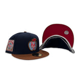 Navy New York Mets Toast Visor Red Bottom 25th Anniversary Side Patch New Era 59Fifty Fitted