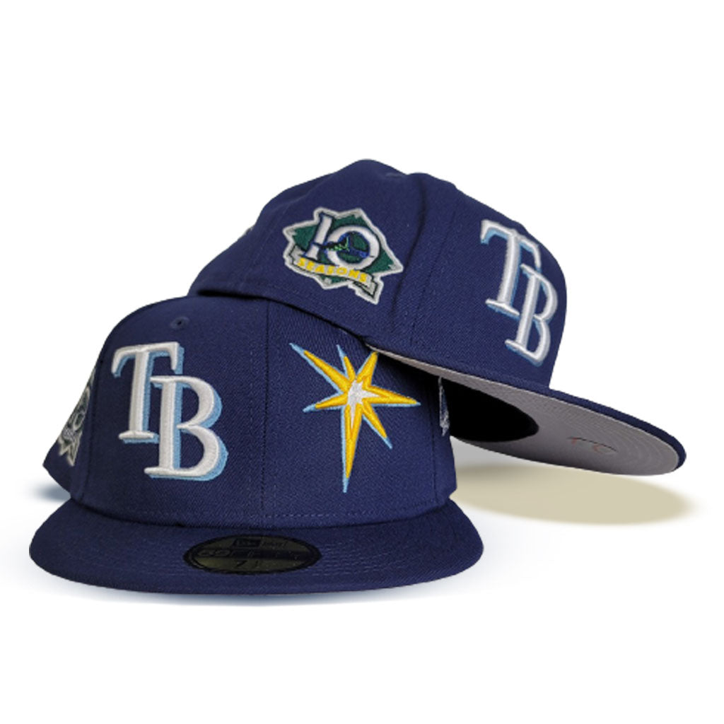 Navy blue Tampa Bay Rays Team Patch Pride New Era 59fifty Fitted
