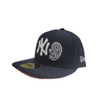 Navy Blue New York Yankees Patchwork Bottom New Era 59Fifty Fitted