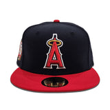 Navy Blue Los Angeles Angels Red Visor Gray Bottom #17 Shohei Ohtani Side Patch New Era 59Fifty Fitted