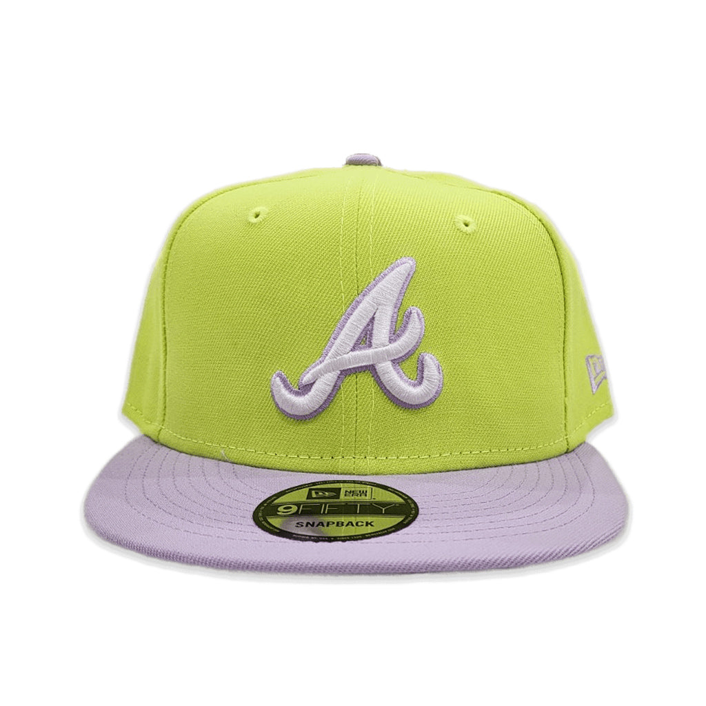 Neon Green Atlanta Braves Gray Bottom Color Pack New Era Snapback