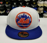 New Era 59Fifty New York Mets Wihite / Royal Blue Fitted Hat